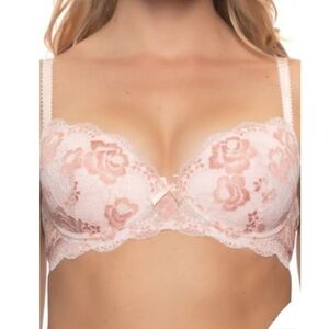 FELINA 2 pack lace contour Bras 36C NWT Pink Black